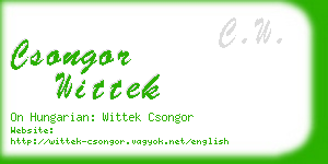 csongor wittek business card